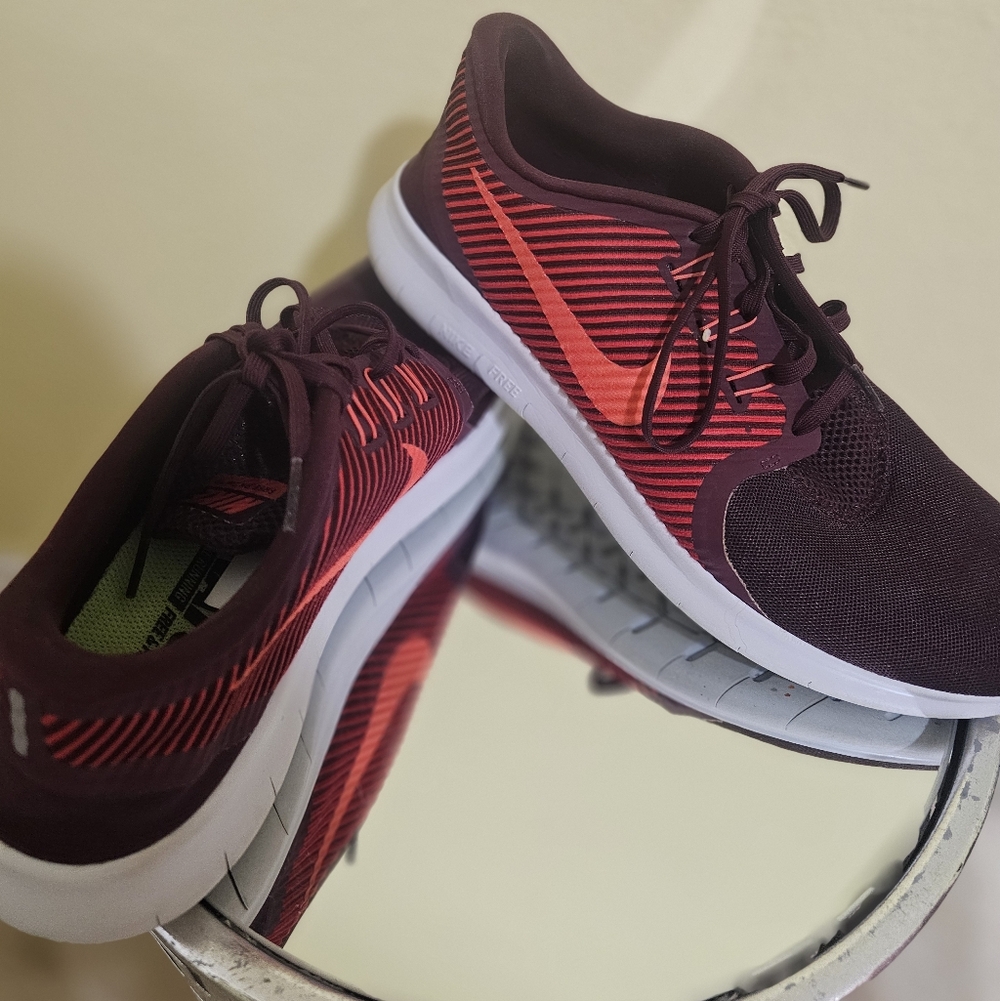 Nike Burgundy and Red Athletic Shoes